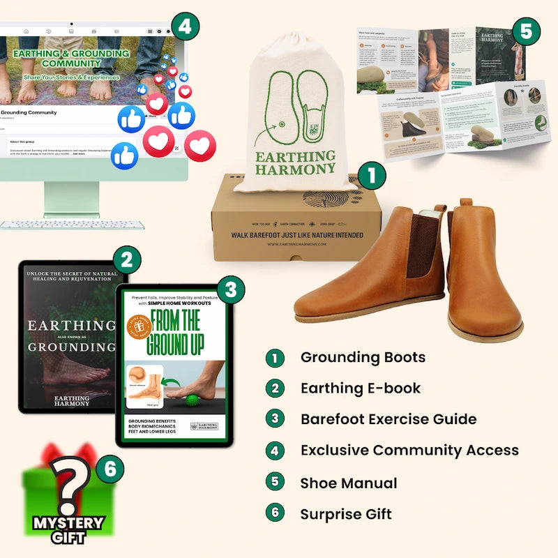 Grounding & Earthing Barefoot Chelsea Boots for Women