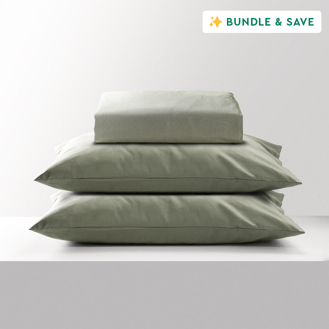 Grounding Sheets in Earthy green color with pillowcases bundle