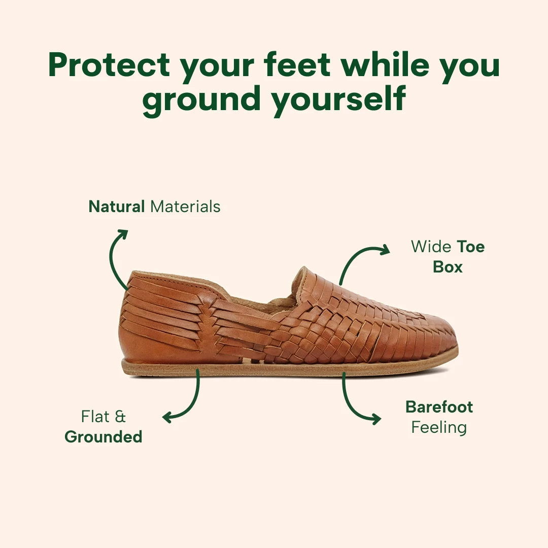 Grounding & Earthing Barefoot Huarache Slip-Ons for Women