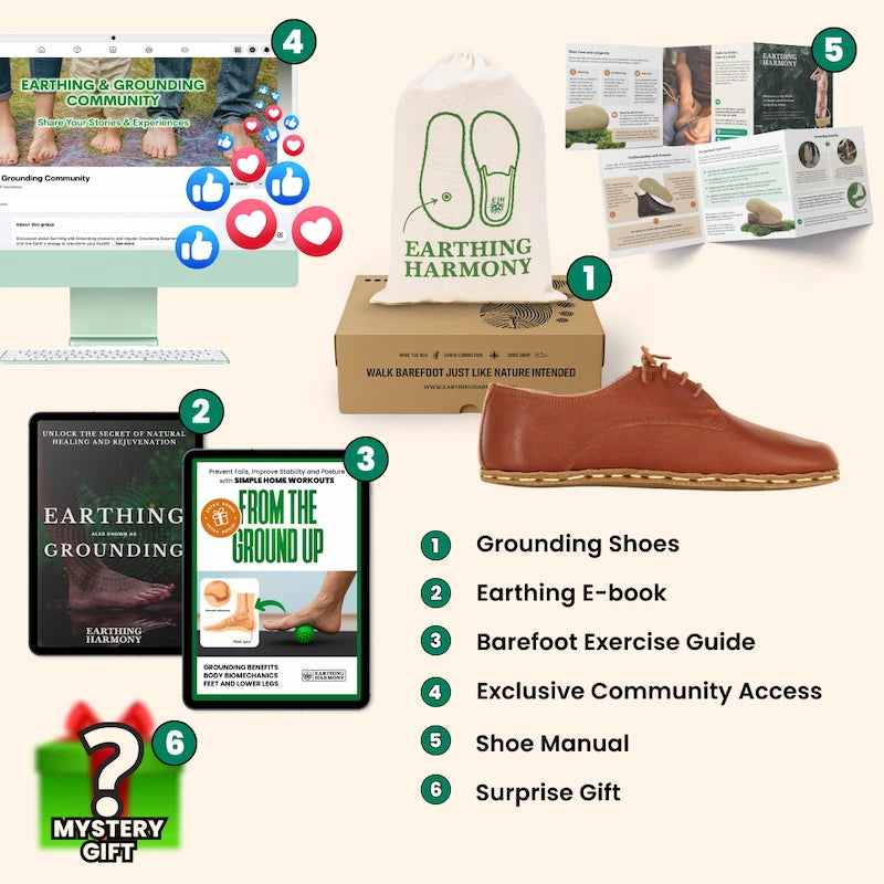 Grounding & Earthing Barefoot Lace-Up Shoes for Women