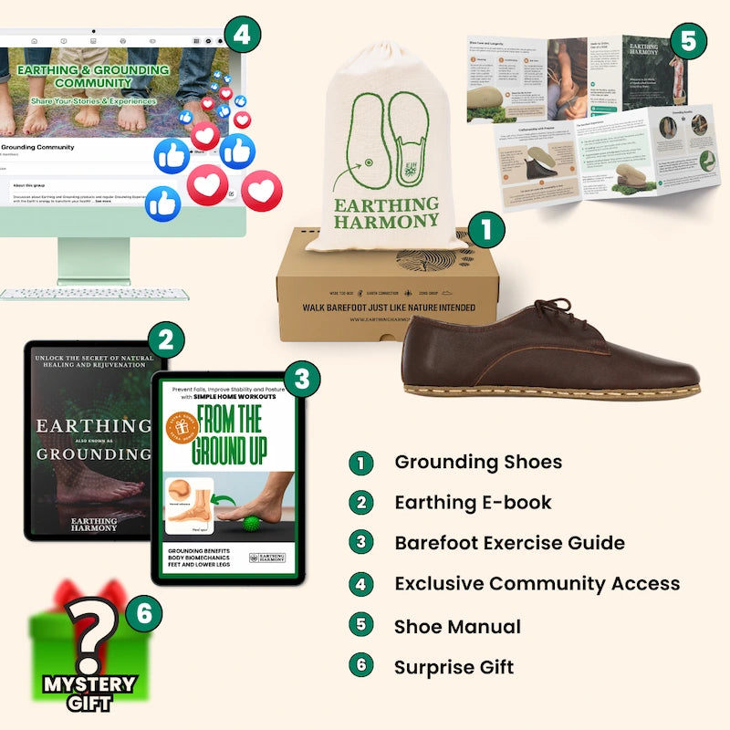 Grounding & Earthing Barefoot Lace-Up Shoes for Men