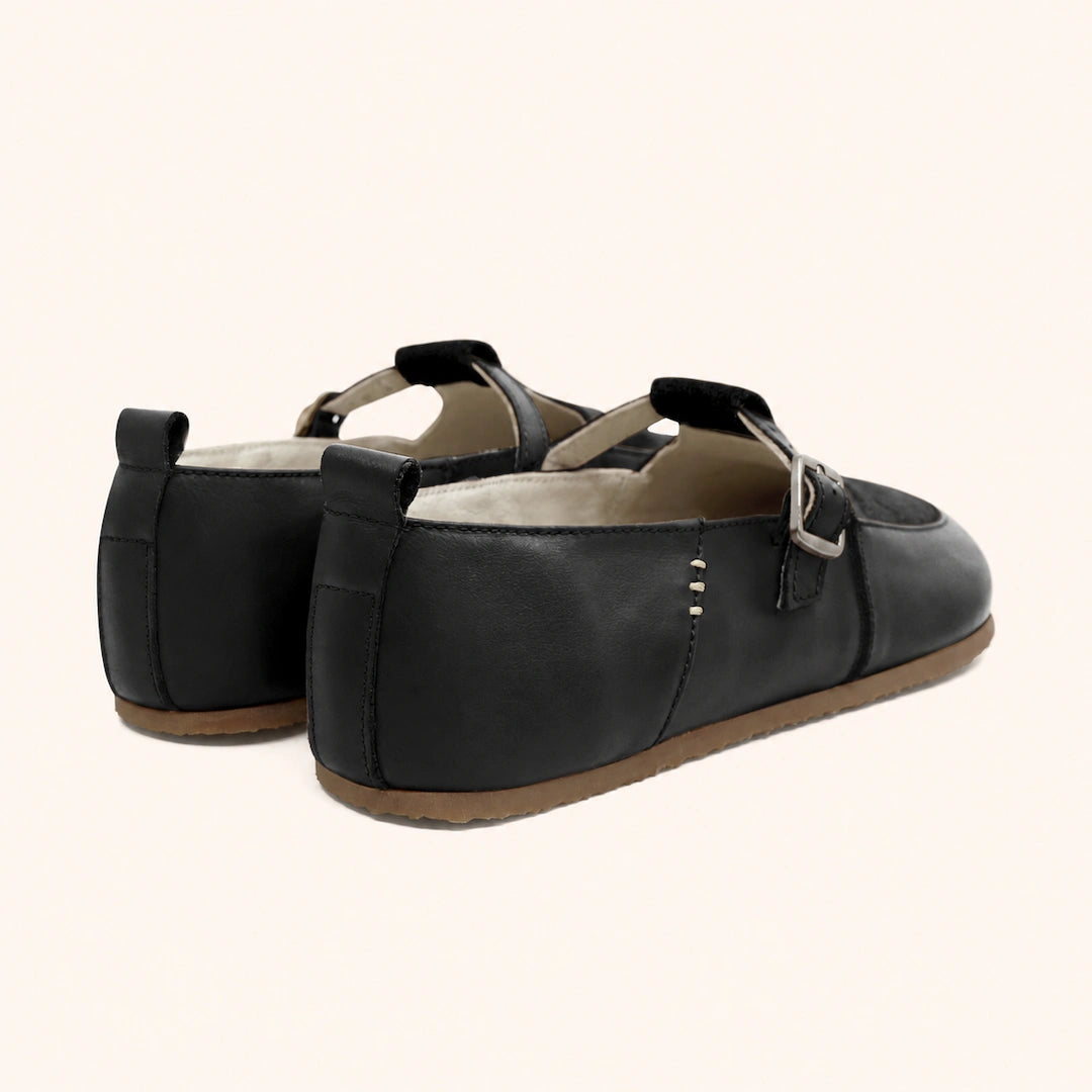 Grounding & Earthing Barefoot T-Strap Flats for Women