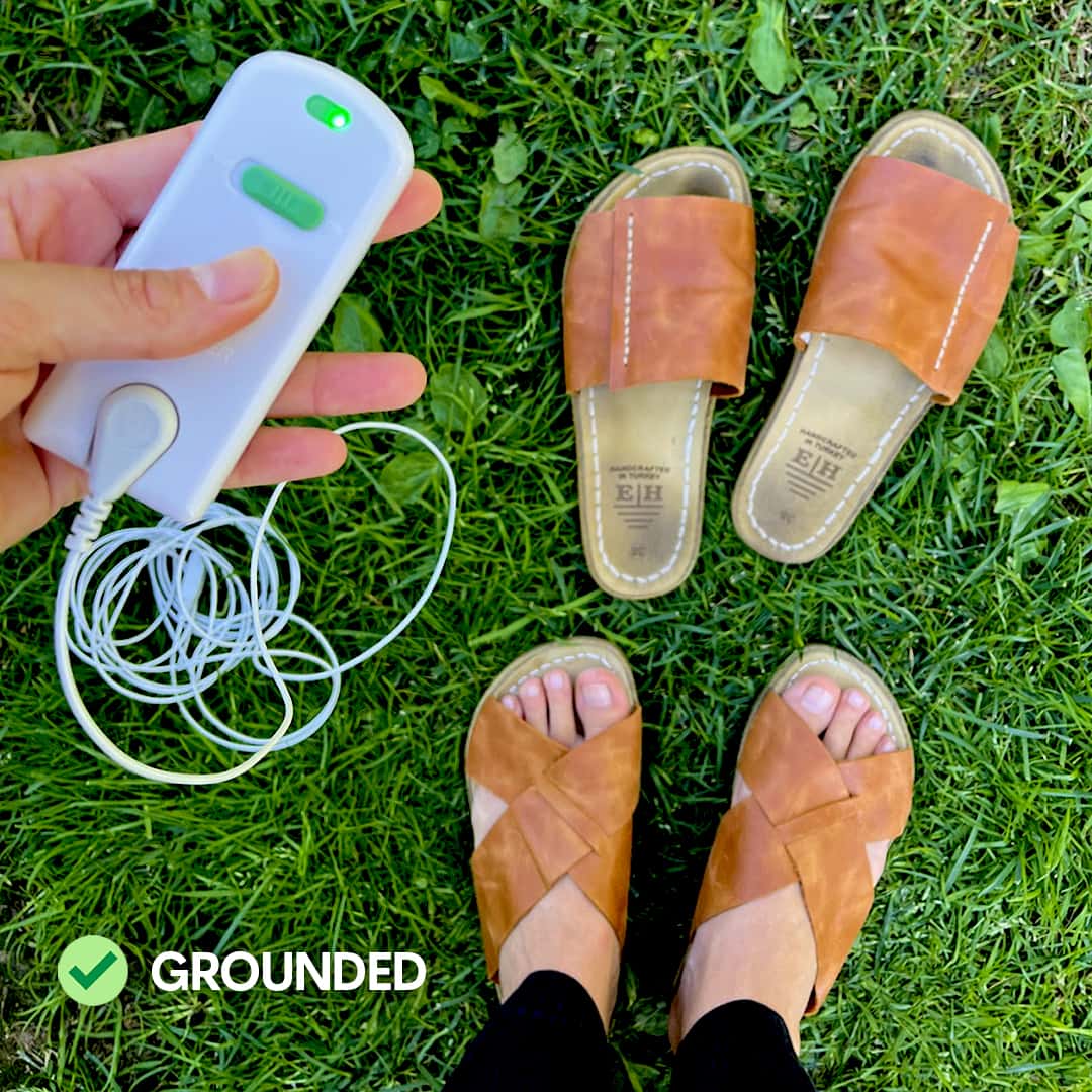 Grounding & Earthing Barefoot Crossover Slide-In Sandals for Women