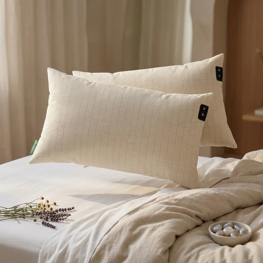 Grounding pillowcases on a made bed